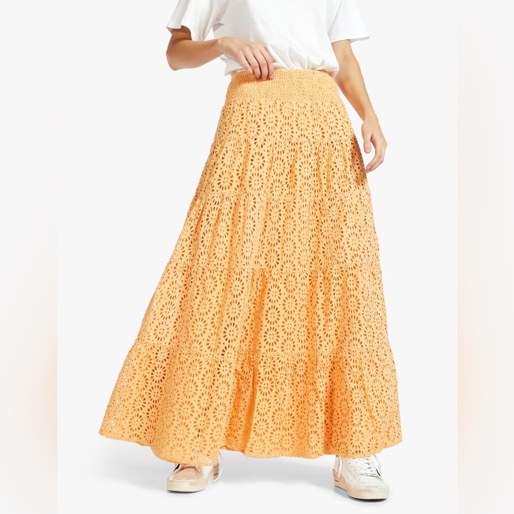 Significant Other Mazie Skirt in Light Tangerine, brand new maxi skirt